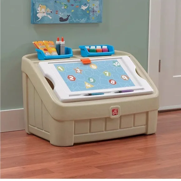 Last ONE 🧸✨🎈RED Step 2 kids Toy Storage bin Organizer HEAVY DUTY + Art trays - Picture 4 of 14